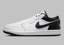 Air Jordan 1 Low UK 11.5 EUR 47 White Black 553558 102