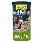 Tetra Pond Fish Food Mini Pellets 260g - biologically balanced for small and young pond fish