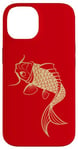 Coque pour iPhone 14 Or Chinois Carpe Asiatique Japonais Koi Poisson Golden Koi