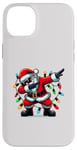 Coque pour iPhone 14 Plus Costume de Père Noël amusant avec lumière de Noël