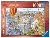 Ravensburger- Animaux Puzzle de 1000 pièces Autour du Monde en 80 Jours pour Adultes et Enfants âgés de 12 Ans, 16961, Noir