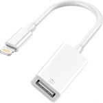 Adaptateur D'Appareil Photo Lightning Vers Usb, Certifié Mfi, Câble Usb 3.0 Otg Pour Iphone 14, 13, 12, 11, X, Xs, Xr, 8 Plus, Ipad Pour Connecter Un Lecteur Flash Usb, Un Lecteur De Cartes, Un