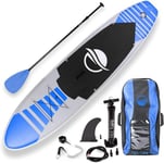 SereneLife Inflatable Stand Up Paddle Board, SUP Board- Paddleboards for Adults & Youth, Paddle Board Accessories,15.25 cm Thick Standup Paddleboarding, Non-Slip Deck, Wide Stance, Surf Control