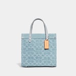 Coach Field Washed Denim Tote 22 Bag