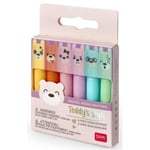 Överstrykningspennor Pastellfärger Mini Teddy's Mood 6-pack Legami