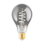 Eglo Connect.z Smart Home E27 LED Filament Light Bulb, A60, ZigBee, app and Voice Control Alexa, dimmable, Warm White, 4 watt, Vintage Lightbulb Smoked Glass