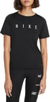 Nike Miler Run Division T Shirt Womens XL Black Dri-Fit Breathable Training Run