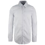 Lacoste Slim Fit Mens Blue/White Shirt Cotton - Size Medium