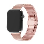 Strap-it Bracelet acier milanais - compatible pour Apple Watch 8 (or rose) - 41mm