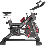 Exercise Bike for Home Spin Bikes with Belt Driven Flywheel with Pulse Sensors for Home and Gym Use Cardio Workout