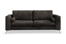 Ocean Lyx 3-seter Sofa - Mørkegrå/Fløyel Velour sofa & fløyel Mørkegrå Scandinavian Choice