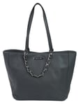 Michael Kors Dark Grey Tote Bag Medium Leather Shoulder Handbag Harper