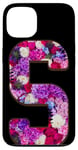 Coque pour iPhone 13 S Motif floral roses violettes roses