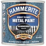 HAMMERITE Direct To Rust Metal Paint - Hammered Black - 250ml - 5084792