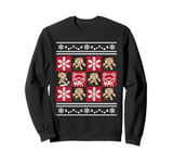 Gloomy Bear Naughty Grizzly Christmas Snowflake Knit Pattern Sweatshirt