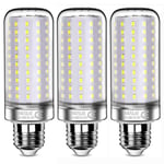 26W LED-lampor, 200W, 3000Lm, 6000K Kallt vitt, E27, 3-pack