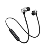#N/A Bluetooth Headphones, Upgraded Foldable Wireless Neckband Headset Noise Cancelling Stereo Earphones with Mic for Workout, Running, Driving - Silver, as described
