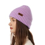 ineepor Bonnet Hiver Homme Femme Laine Mérinos Beanie Hat Tricoté Chapeau Unisexe Doublé Polaire Court Chaud Doux Confortable