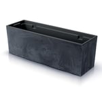 Pot de fleurs URBI CASE BETON EFFECT couleur anthracite Prosperplast