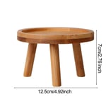 Support En Bois Pour Plante D'intérieur,Tabouret Haut Rond,Moderne,Décoratif Pour Salon,Table D'appoint En Bois Pour Canapé Multifonctionnel - Type Primary Color M12.5