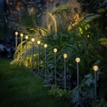 Habitat Warm White Solar Stake Lights - Set of 10