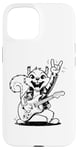 Coque pour iPhone 15 Squirrel jouant de la guitare rock and roll hommes femmes rock band