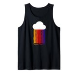 Cloud with Rainbow Rain Code Wave Tank Top