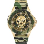 Montre Homme PHILIPP PLEIN THE SKULL PWAAA0921 Silicone Camouflage d'Or