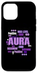 Coque pour iPhone 12/12 Pro Graphique violet Max Aura Purple Color