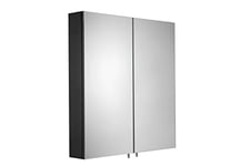 Croydex Double Door Mirrored Cabinet with Flexi-Fix Easy Installation, Steel, 67cm H x 60cm W