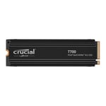 4TB Crucial T700 Heatsink, M.2 (2280) PCIe 5.0 (x4) NVMe SSD, 12400MB/s Read, 11