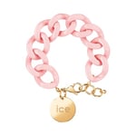 ICE - Jewellery - Chain Bracelet - Pink Lady - Bracelet Mailles XL de Couleur Rose pour Femmes Fermé d'Une Médaille Dorée (020358)