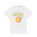 GANNI Basic Jersey Peach Relaxed T-shirt Flerfärgad