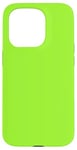 Coque pour iPhone 15 Pro Couleur vert citron simple