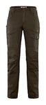 FJALLRAVEN Women's Vidda Pro Ventilated TRS W Reg Pants, Dark Olive, 38