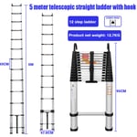 2M-6M Telescopic Ladder Hook Ladder Multi-Purpose Extendable Folding Ladders