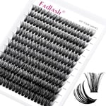 Fadlash Cluster Extensions de cils individuels 60D 0,07 D Curl 12-18 mm Extensions DIY Extensions de cils à la maison