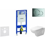 Duofix - Ensemble bâti-support, cuvette de toilette et siège D-Code, Rimless, SoftClose, plaque Sigma01, chrome brillant 111.300.00.5 NH2 - Geberit