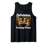 Dogs Playing Poker Dog Golden Retriever Retrievers Card Tank Top