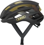 ABUS Casque de vélo de course AirBreaker - Casque de vélo haut de gamme pour le cyclisme professionnel - pour jeunes et adultes - Casque pour hommes et femmes - Noir/Or, taille M