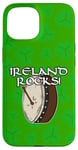 Coque pour iPhone 15 St Patrick Day Bodhran Drummer Drums Percussion Musicien