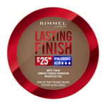 Rimmel Lasting Finish 25 HR Compact Foundation 015 Warm Coconut, Matte Buildable Coverage, Powder-to-Cream, Anti-Pollution Shields, SPF 20, Hyaluronic Acid, Waterproof, Hides Imperfections