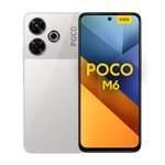 POCO M6 Silver-Smartphone 6+128G,Helio G91-Ultra,108MP pro-grade main camera,33W fast charging,5030mAh(typ) Battery，6.79" 90Hz FHD+display (UK Version + 2 Years Warranty)