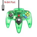 Vert Transparent Manche De Jeu N64 Avect Câble Long, Joystick Pour Jeux Vidéo Classiques Sur Console Nintendo 64, Compatible Avec Ns Switch, Nouveauté