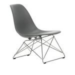 Vitra - Eames RE Plastic Side Chair LSR 56 Granite Grey, Chromed Base - Lenestoler - Charles & Ray Eames - Grå - Metall/Plast