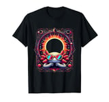 Cool Axolotl Taking A Selfie Total Solar Eclipse 2024 T-Shirt