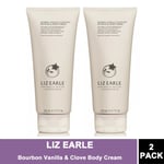 2 PACK - Liz Earle Bourbon Vanilla & Clove Bud Botanical Body Cream 200ml