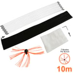 Monster-shop - Kit de ramonage 10m Nylon Flexible Hérisson de Ramonage Synthétique Nettoyage Poêle Entrainement Perceuse Électrique