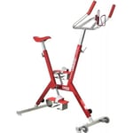 Aquabike Lanabike - Vélo Aquatique pour Piscine - Tout Bassin - Selle Ergonomique - Guidon Sport - Structure Aluminium - Pédales Antidérapantes - Réglages Click & Turn - Rouge - Waterflex, Large