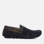 Barbour Men's Monty Suede Moccasin Slippers - Navy - UK 11